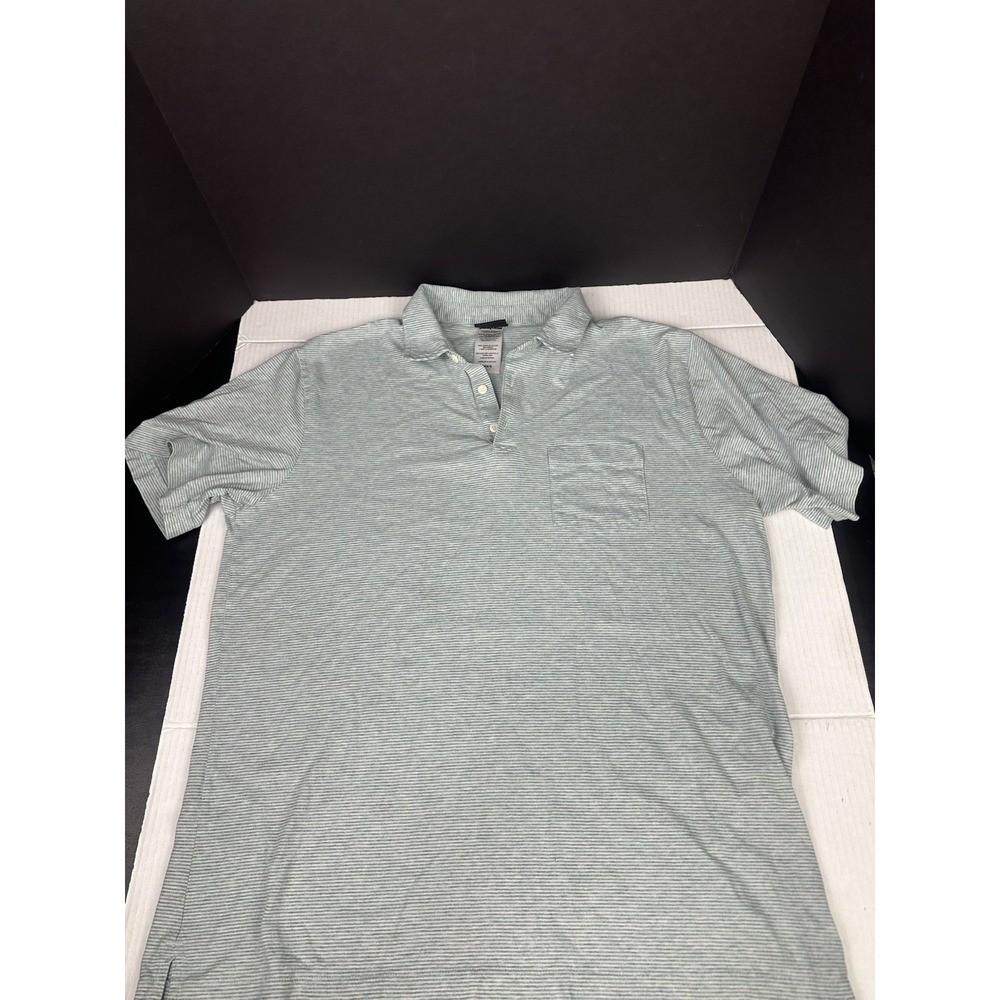 Patagonia Organic Cotton Polo Shirt Mens Size Xtra Large Green White Striped